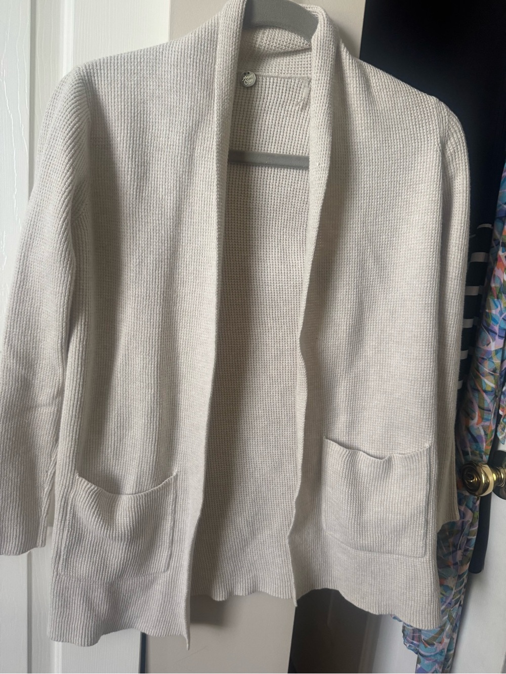 Margaret O'Leary Soft Cream Open-Front Cardigan